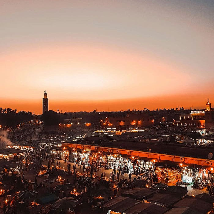 Maison Madeleines place jemaa el fna la nuit
