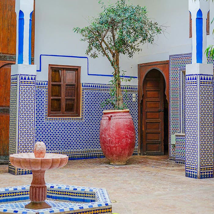 Maison Madeleines riad mosaique bleu marrakech