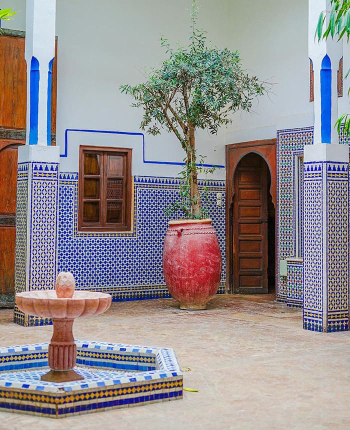 Maison Madeleines riad mosaique bleu marrakech